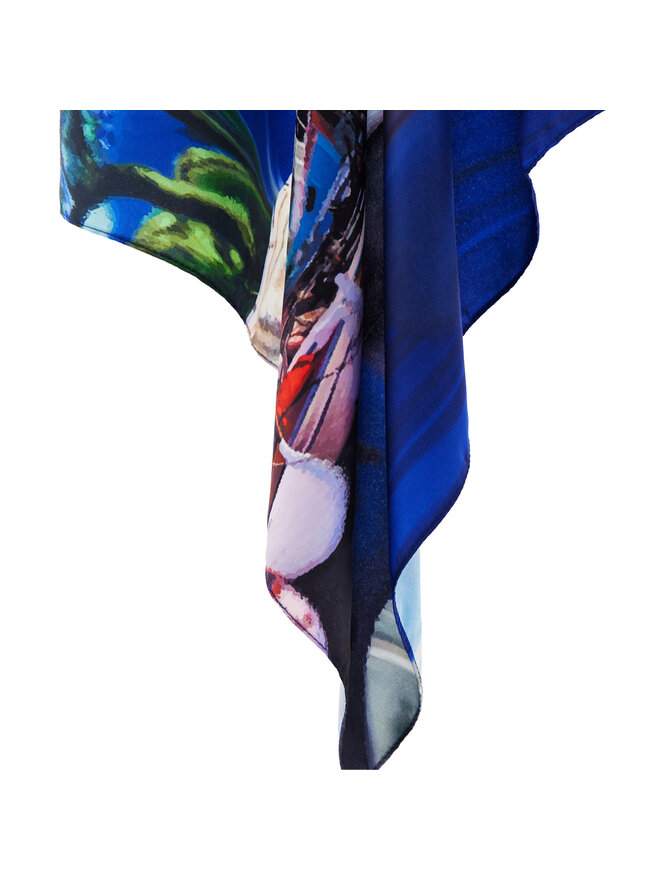 Desigual Eșarfă Desigual 24SAWA36 Albastru
