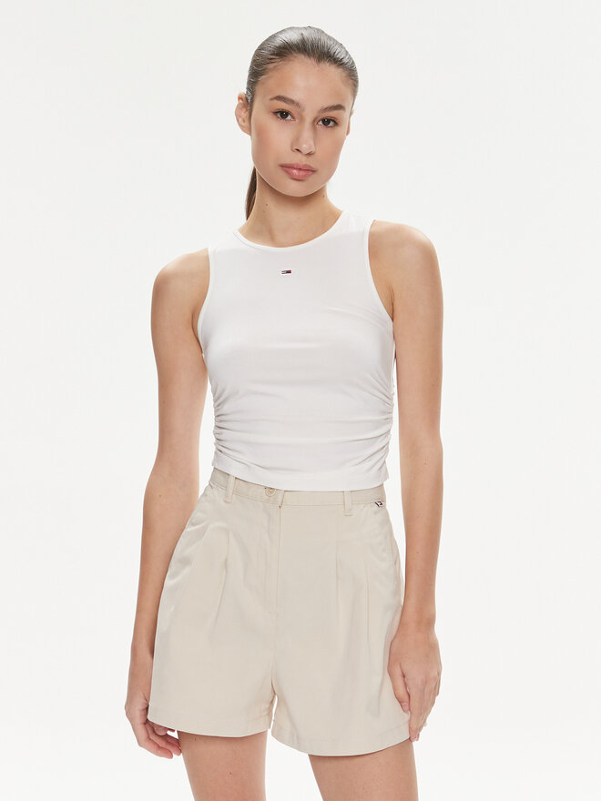 Tommy Jeans Tommy Jeans Marškinėliai DW0DW17893 Balta Slim Fit