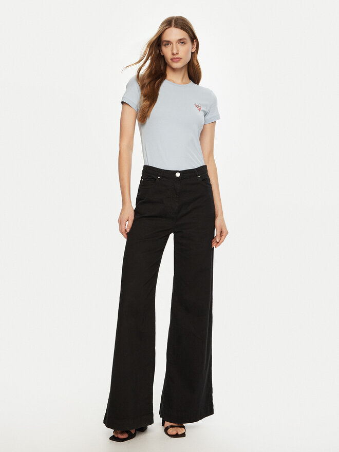 Guess Guess Marškinėliai SS CN MINI TRIANGLE Mėlyna Shirt Fit