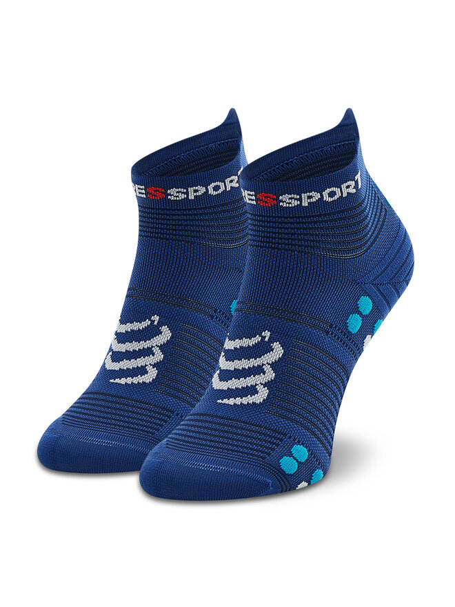 Compressport Calzini lunghi unisex Compressport Pro Racing Socks V4.0 Run Low XU00047B_533 Blu scuro