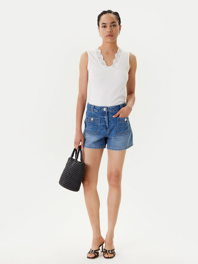 Morgan Morgan Top 251-DADILO Weiß Slim Fit