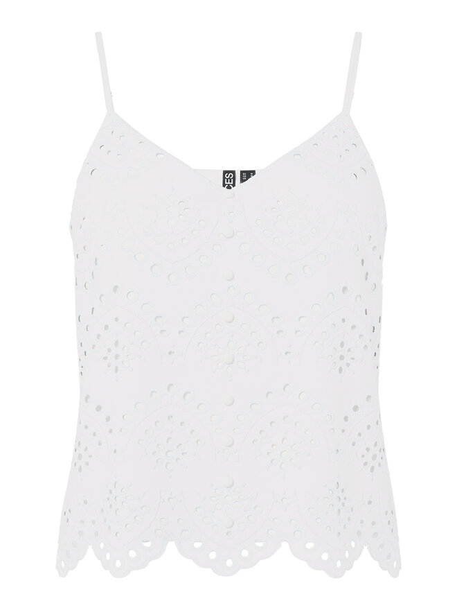 Pieces Pieces Marškinėliai Vilde 17156563 Balta Regular Fit