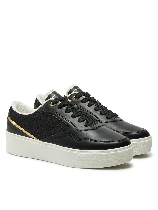 Tommy Hilfiger Zapatillas Tommy Hilfiger Platform Monogram Sneaker FW0FW08121 Negro