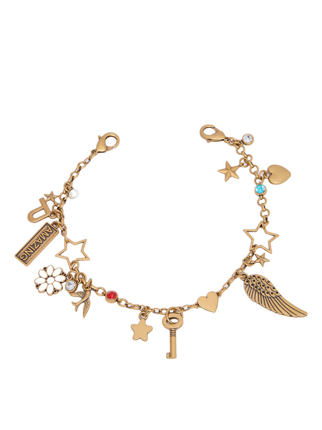 PINKO Austauschbarer Handtaschenriemen PINKO Bag Charm 2 AI 25-26 PCPL 105519 A2RJ Goldfarben