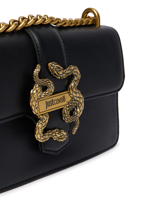 Just Cavalli Handtasche Just Cavalli Iconic Snakes 81RA4BAF ZSA89 Schwarz