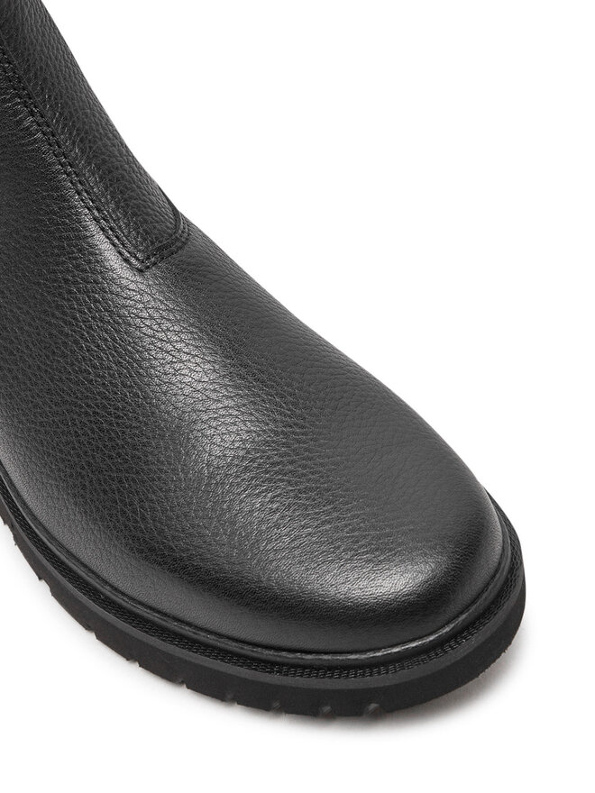 Calvin Klein Jeans Μποτάκια με λάστιχο Calvin Klein Jeans Eva Mid Chelsea Boot Lth YM0YM00750 Μαύρο