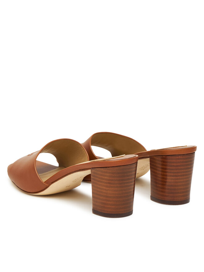 LAUREN RALPH LAUREN Pantoletten LAUREN RALPH LAUREN Everley Block-Heel 802974364002 Braun