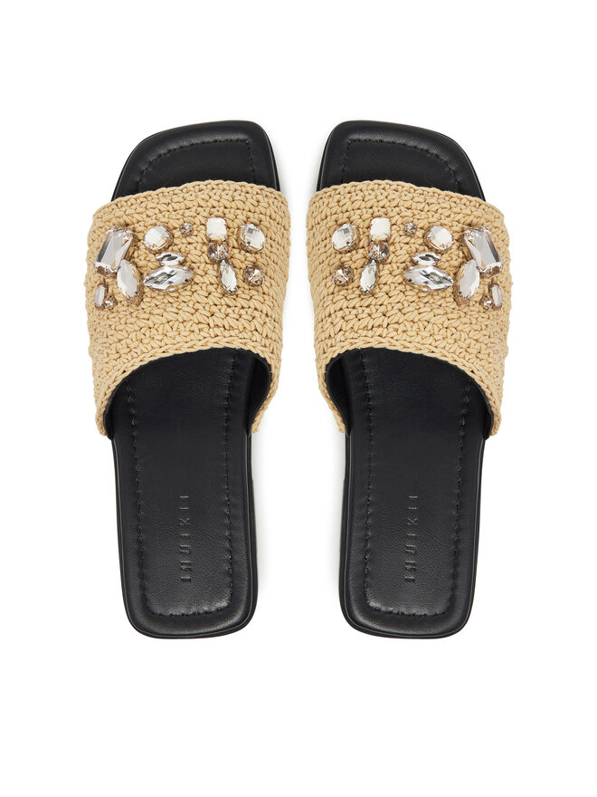 Inuikii Šľapky Inuikii Woven Strap Stones 70104-367 705 Béžová