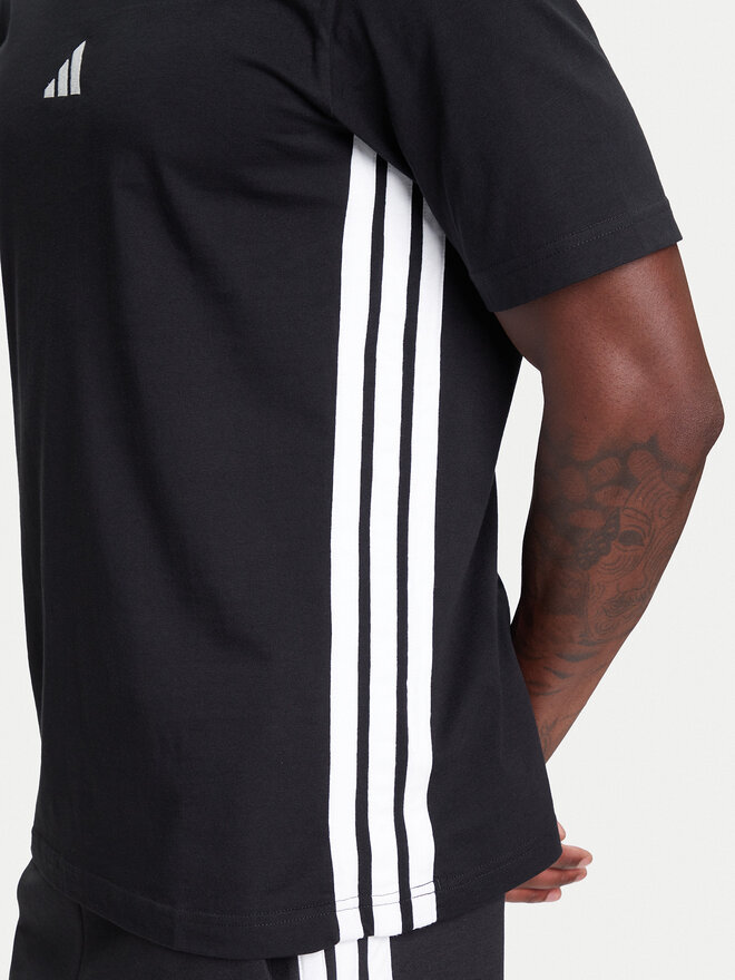 adidas adidas Marškinėliai Essentials 3-Stripes JD1906 Juoda Regular Fit