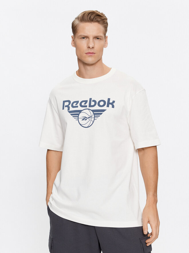 Reebok Reebok Marškinėliai Basketball IL4435 Balta Regular Fit