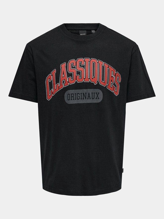 Only & Sons Only & Sons Marškinėliai Classiques 22029023 Juoda Relaxed Fit