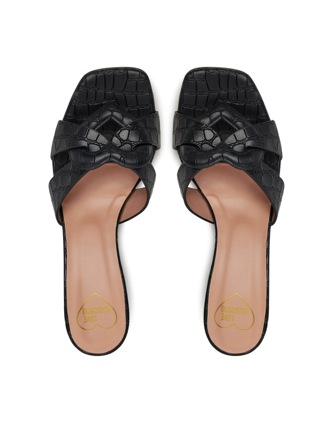 LOVE MOSCHINO Klapki LOVE MOSCHINO JA28065G1MIB0000 Czarny