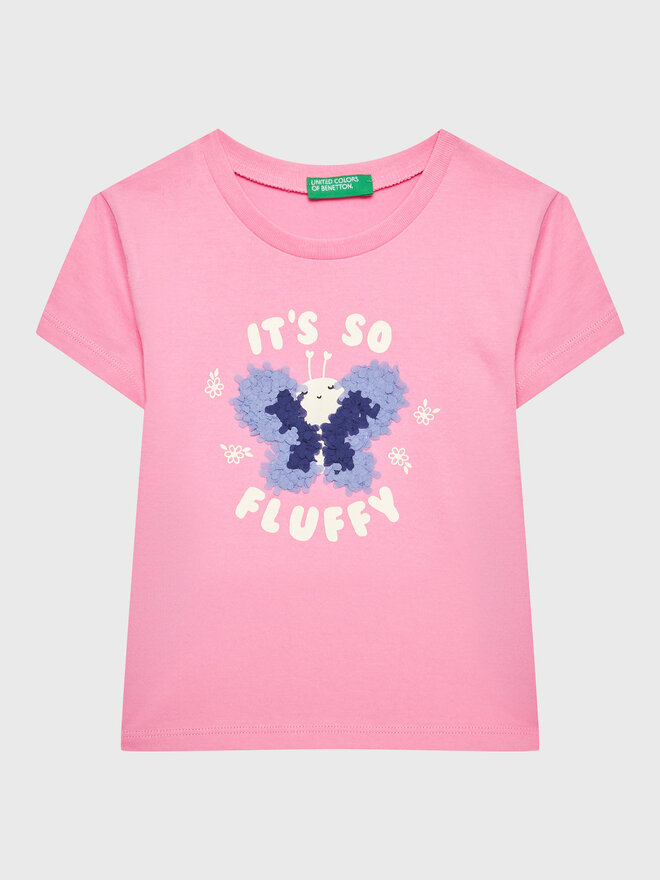 United Colors Of Benetton United Colors Of Benetton Póló 3096G107O Rózsaszín Regular Fit
