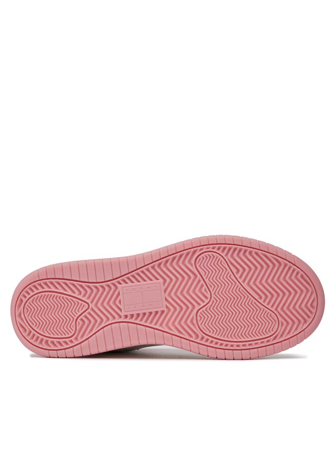 Tommy Jeans Снікерcи Tommy Jeans Tjw Retro Basket Mc Lace Up EN0EN02422 Écru