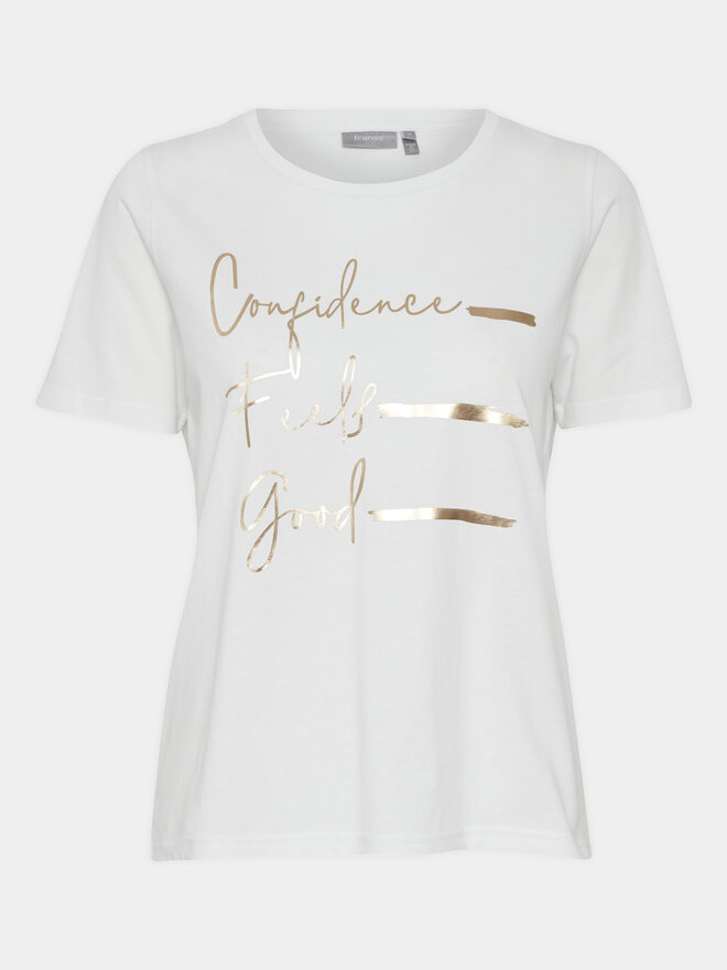 Fransa Fransa Camiseta 20613424 Blanco Regular Fit