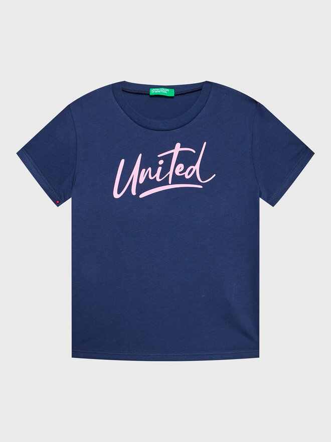 United Colors Of Benetton United Colors Of Benetton T-shirt 3096C10C8 Blu scuro Regular Fit