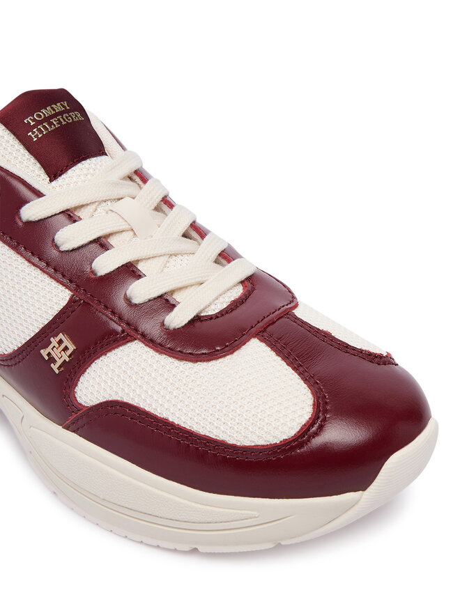 Tommy Hilfiger Sneakers Tommy Hilfiger Modern Runner Shiny Leather FW0FW09413 Dunkelrot