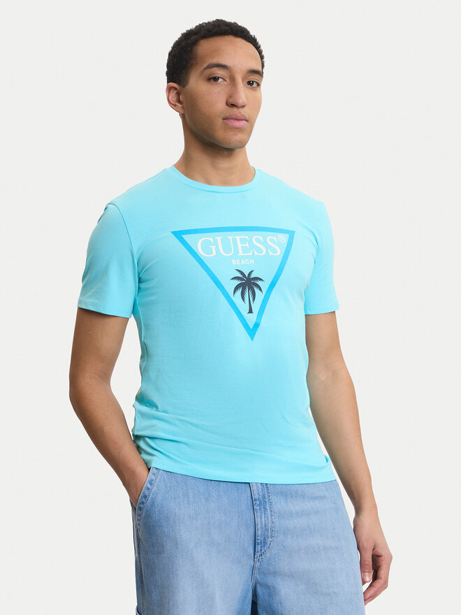 Guess Guess Футболка F6GI09 J1314 Голубий Slim Fit
