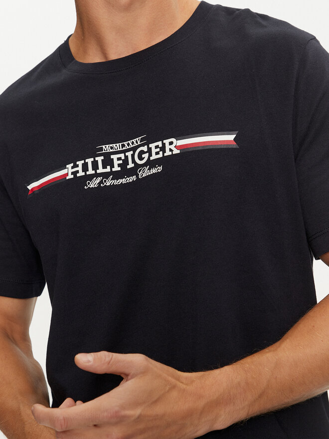 Tommy Hilfiger Tommy Hilfiger Marškinėliai MW0MW36480 Tamsiai mėlyna Regular Fit