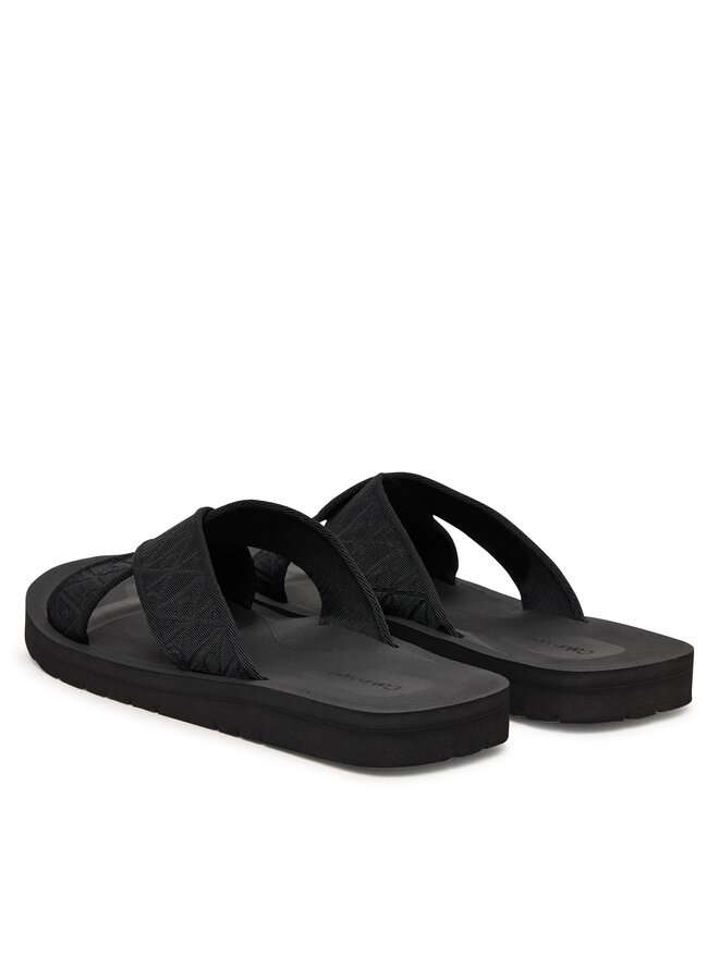Calvin Klein Pantoletten Calvin Klein Ess Diecut Xcross Wb Aop HM0HM02093 Schwarz