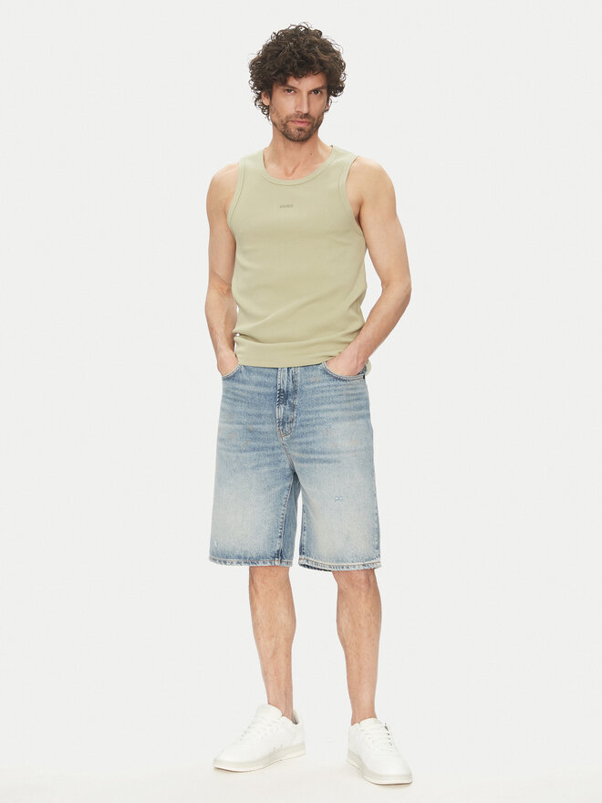 HUGO HUGO Camiseta sin mangas Dapota 50542089 Verde Slim Fit
