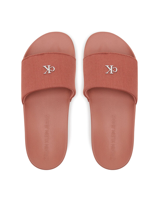 Calvin Klein Jeans Papucs Calvin Klein Jeans Slide Monogram Hardware YW0YW01713 Koral