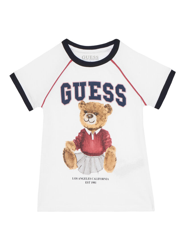 Guess Guess Majica J5YI21 K8HM4 Bela Regular Fit