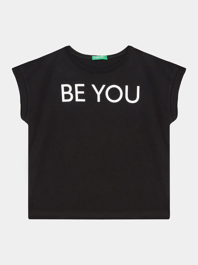 United Colors Of Benetton United Colors Of Benetton T-shirt 3096C10C1 Crna Regular Fit