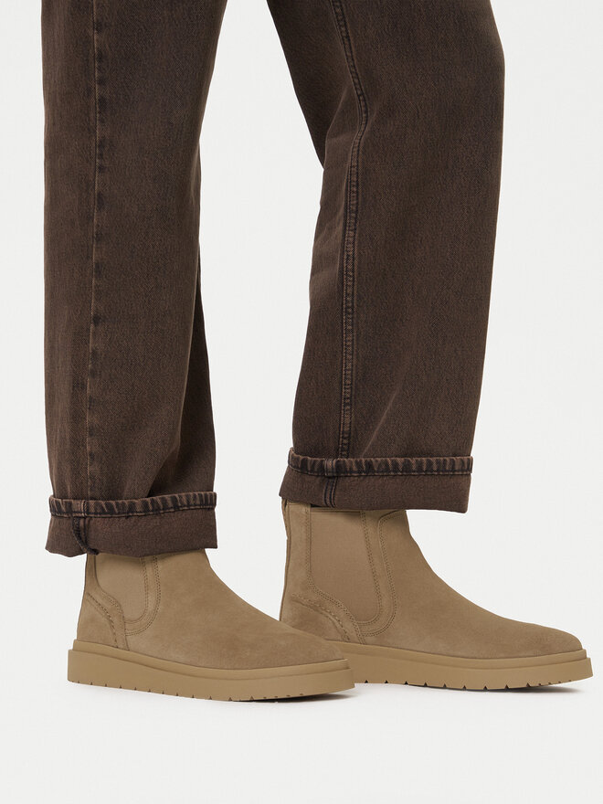 Clarks Gležnjarji Chelsea Clarks Polden Easy 26183407 Bež