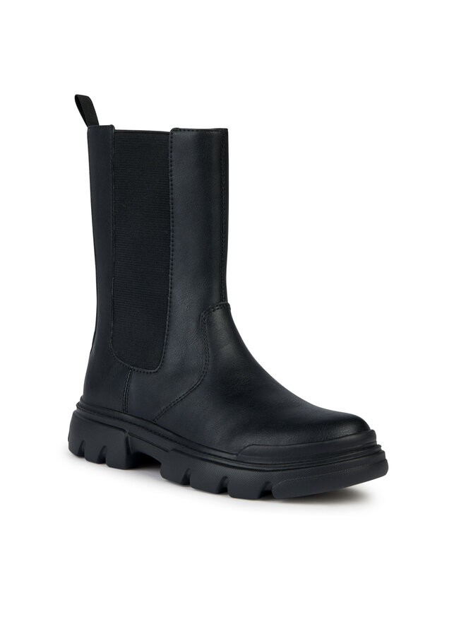 Geox Botine Geox J Junette Girl J36HVE 0BCNH C9999 S Negru