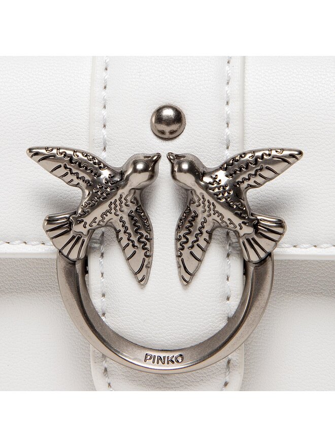 PINKO Torebka Pinko Love Micro Vegan AI 22-23 PLTT 1P22XA A09S Biały