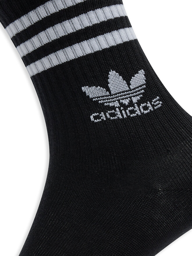 adidas 3 pár uniszex hosszú szárú zokni adidas Mid Cut Crew IL5022 Fekete