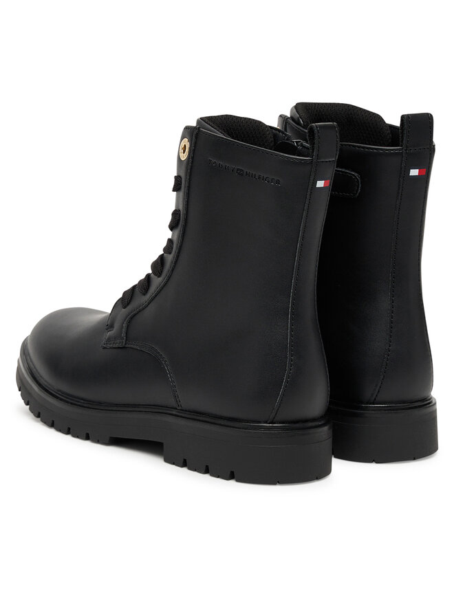 Tommy Hilfiger Schnürstiefeletten Tommy Hilfiger Lace-Up Bootie T3A5-34012-1355 D Schwarz