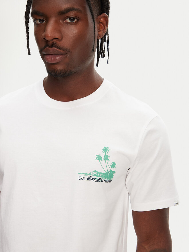 Quiksilver Quiksilver Camiseta Palm Lines Ss EQYZT08057 Blanco Regular Fit