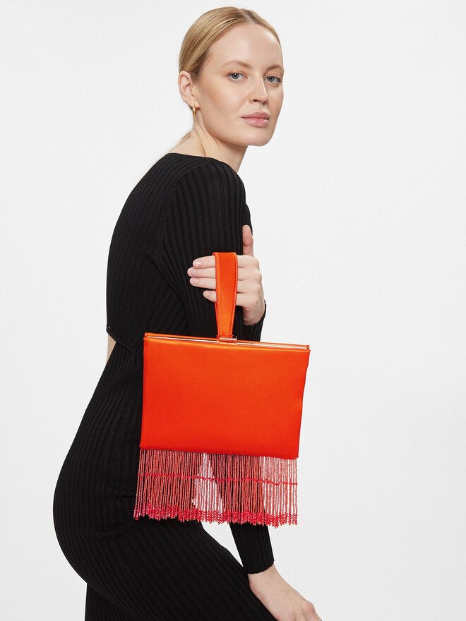 PINKO Kabelka Pinko Pouch Soft AI 23-24 PLTT 101516 A15A Oranžová