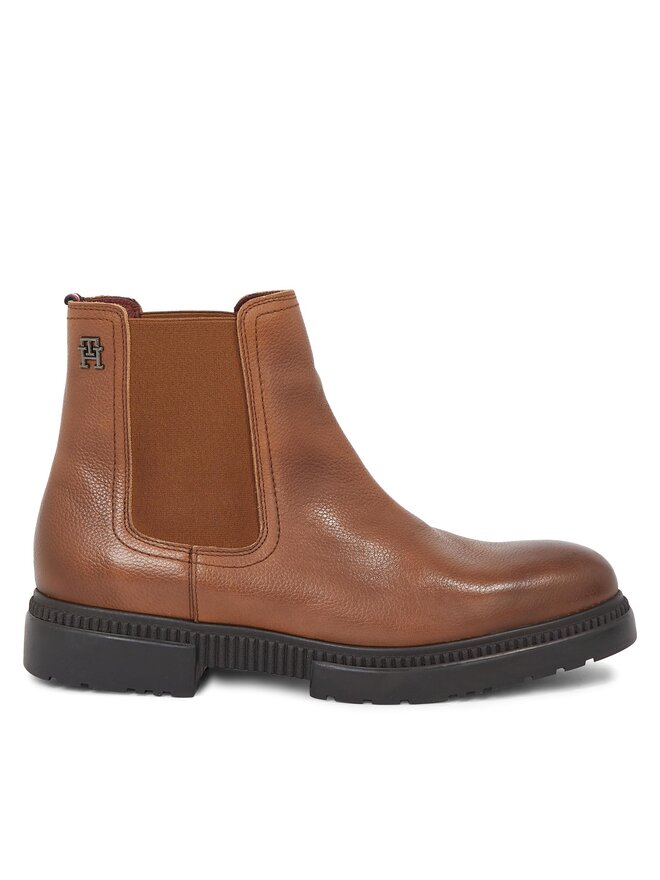 Tommy Hilfiger Боти тип челси Tommy Hilfiger Comfort Cleated Termo Lth Chel FM0FM04650 Кафяв