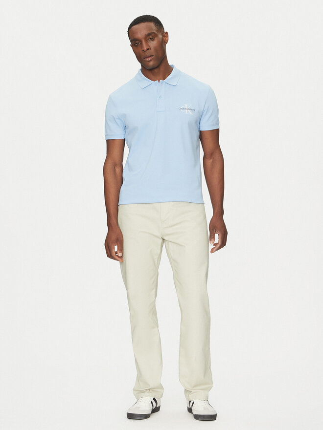 Calvin Klein Jeans Calvin Klein Jeans Poloshirt Monologo J30J325664 Himmelblau Regular Fit