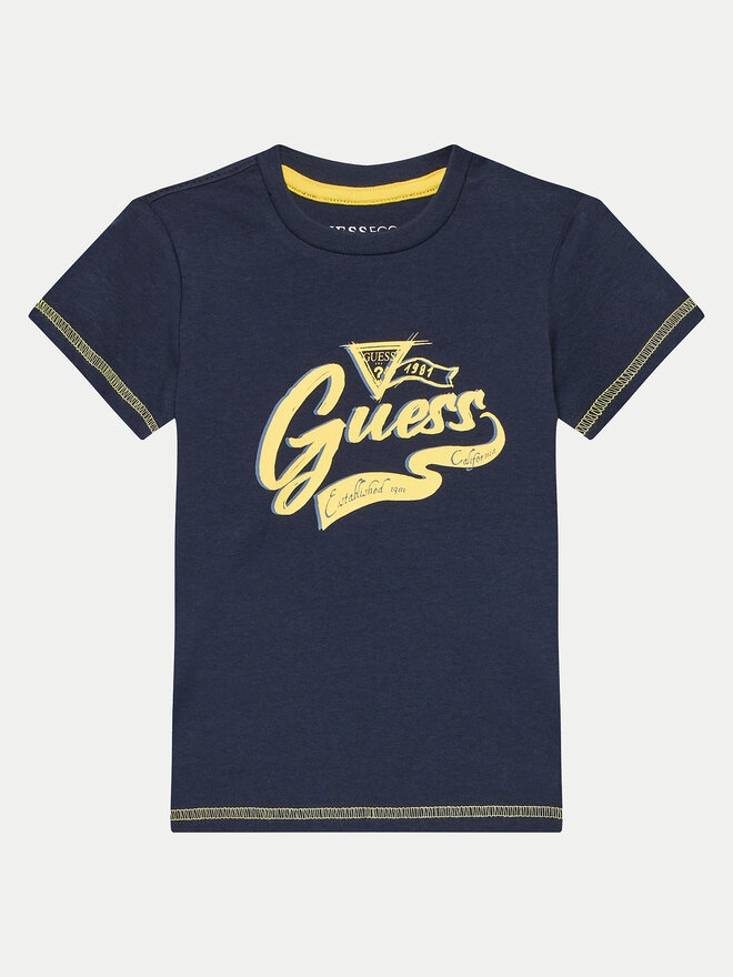 Guess Guess T-Shirt N4YI27 K8HM4 Dunkelblau Regular Fit