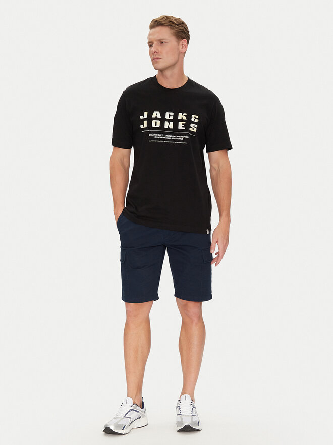 Jack&Jones Jack&Jones Marškinėliai Recharge 12274716 Juoda Relaxed Fit