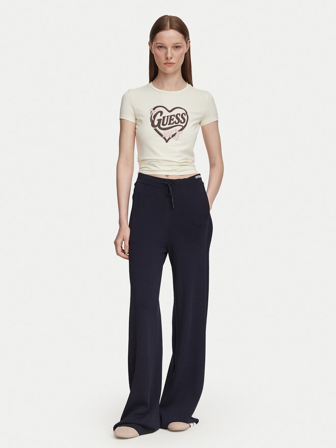 Guess Guess T-Shirt V6YI09 K4276 Hellbeige Slim Fit