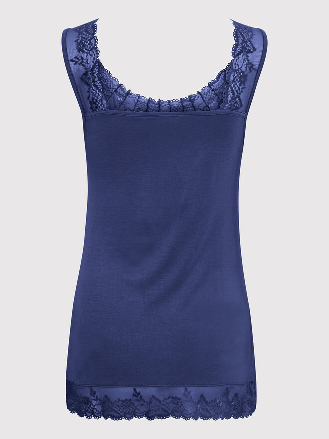 Cream Cream Top Florence 10600385 Azul marino Slim Fit