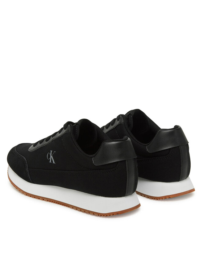 Calvin Klein Jeans Sneakersy Calvin Klein Jeans Retro Runner Low Laceup Canvas YW0YW01888 Czarny