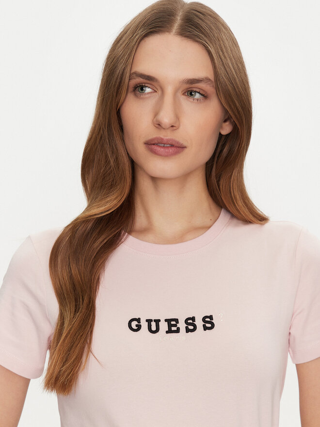 Guess Jeans Guess Jeans Marškinėliai W5RI54 J1314 Smėlio Regular Fit
