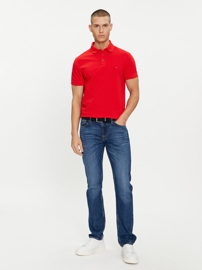 Tommy Hilfiger Tommy Hilfiger Pólóing 1985 MW0MW17771 Piros Slim Fit