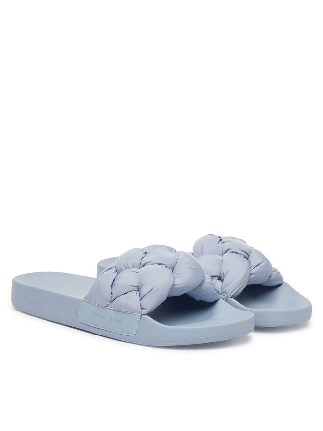 Tommy Jeans Pantoletten Tommy Jeans Tjw Braided Slides EN0EN02975 Himmelblau