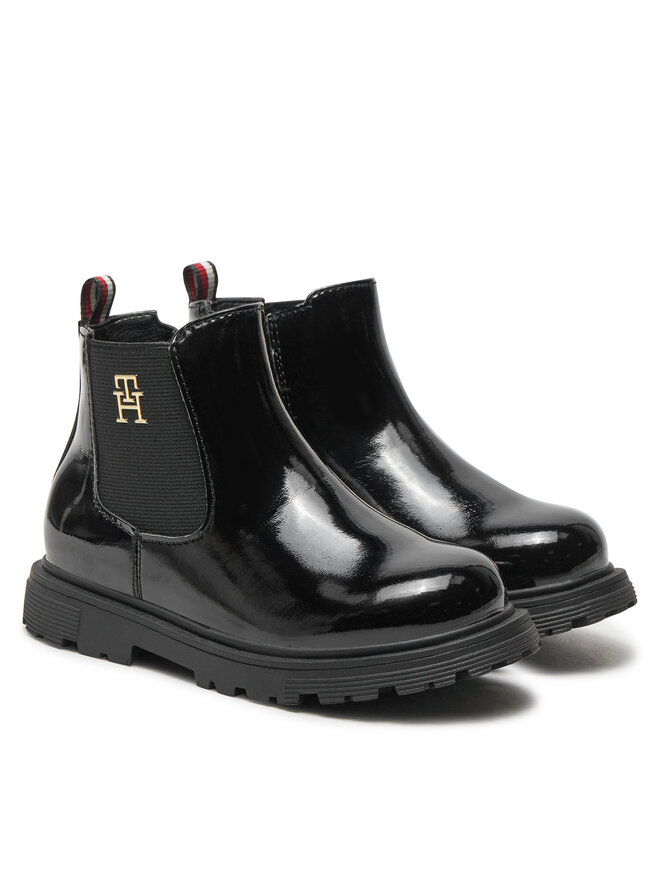 Tommy Hilfiger Botki Tommy Hilfiger Chelsea Boot T1A5-33563-0343 M Czarny