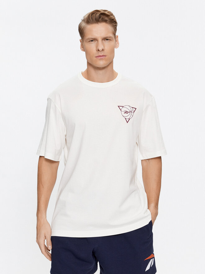 Reebok Reebok Marškinėliai Basketball IL4428 Balta Regular Fit