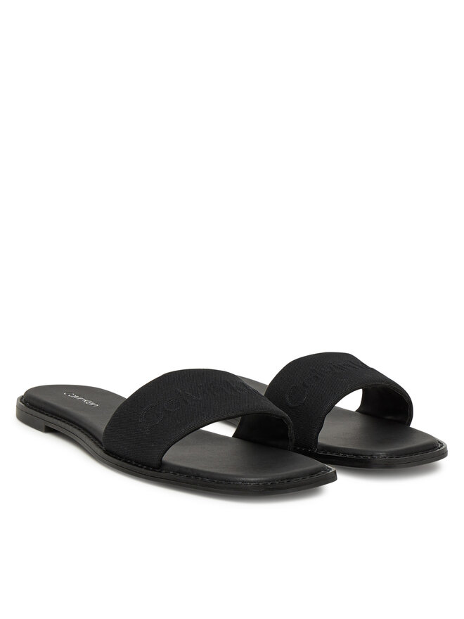 Calvin Klein Pantoletten Calvin Klein Flat Slide - He HW0HW02378 Schwarz