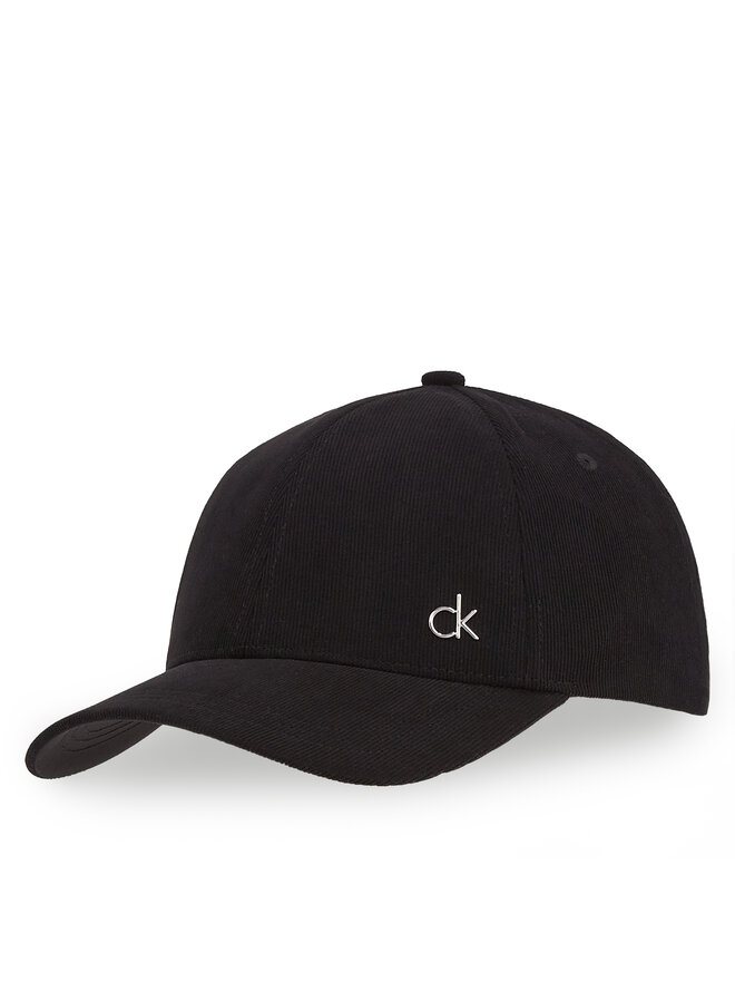 Calvin Klein Czapka z daszkiem Calvin Klein Corduroy Cotton Cap K60K612894 Czarny
