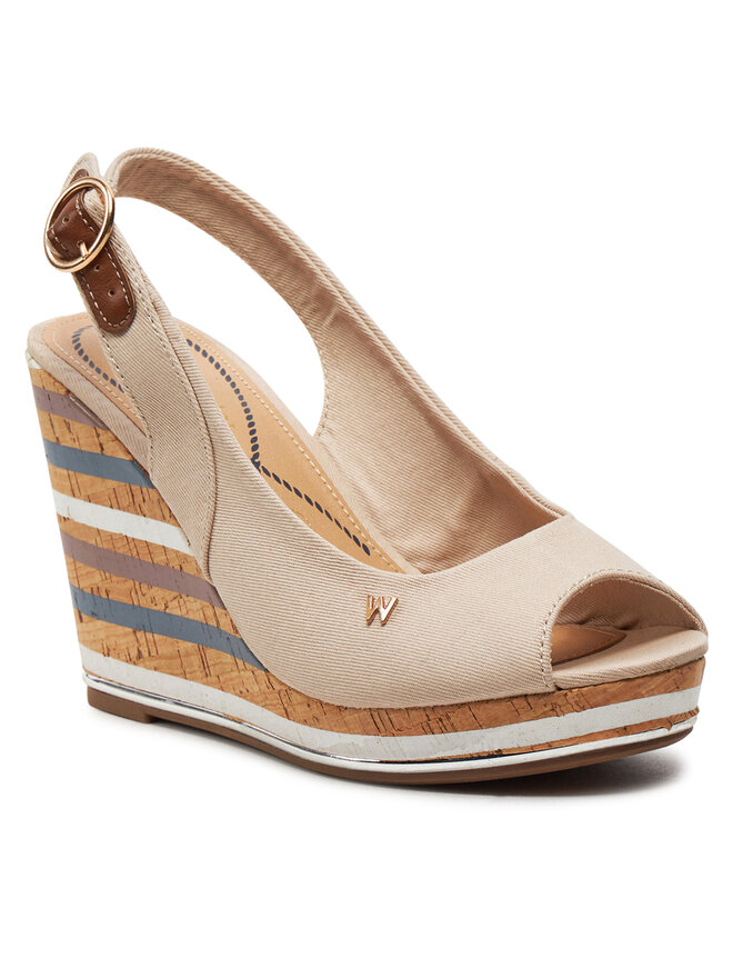 Wrangler Sandały Wrangler Raval Marina Women Wedge 20241057.32A Beżowy